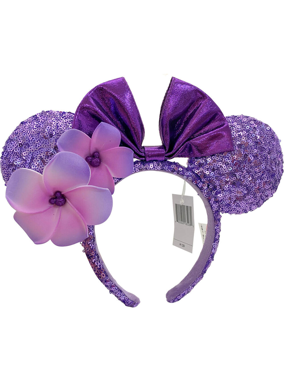 Purple Flower Plumeria Minnie Ears Aulani Hawaii Headband